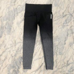 Gymshark Adapt Ombre Seamless Leggings - Black/Black Marl - M